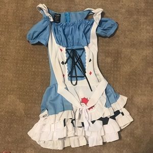 Alice in wonderland joker costume
